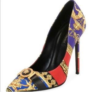 Versace fabric pumps size 39 1/2